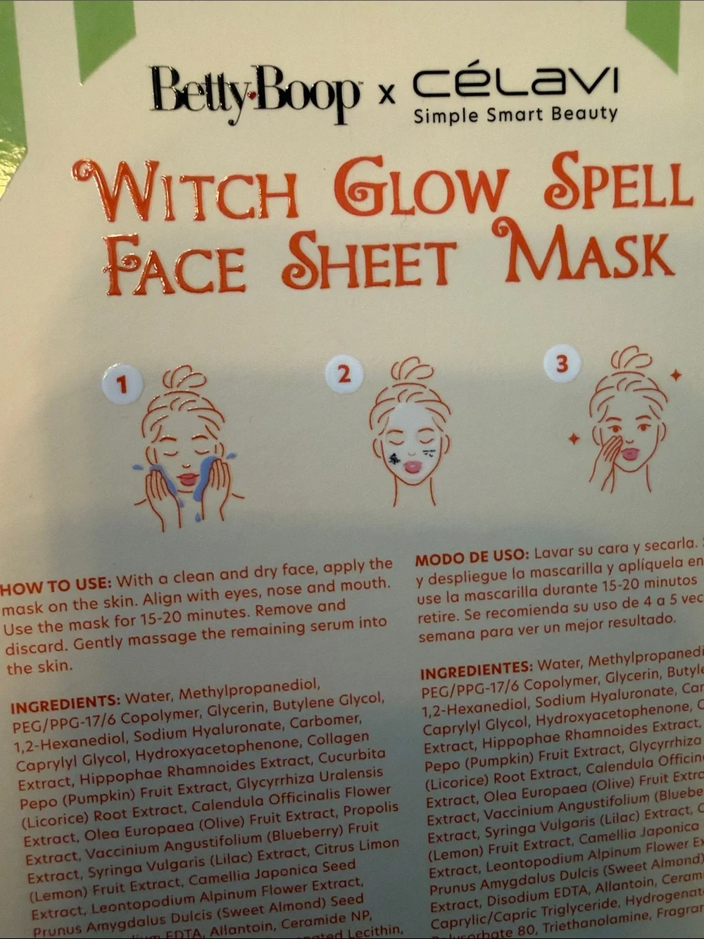 Betty Boop hydrating face
